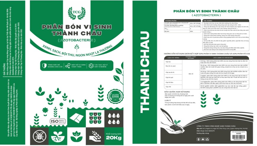Phân bón vi sinh Thành Châu (Azotobacterin)